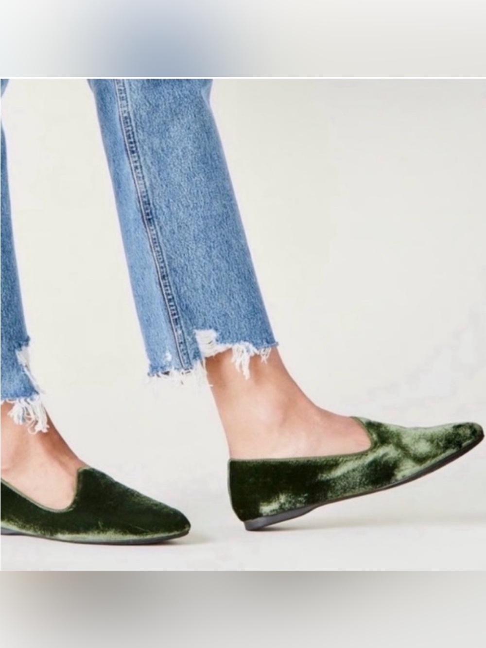 Birdies “The starling” Olive Green Velvet Loafers 7.5